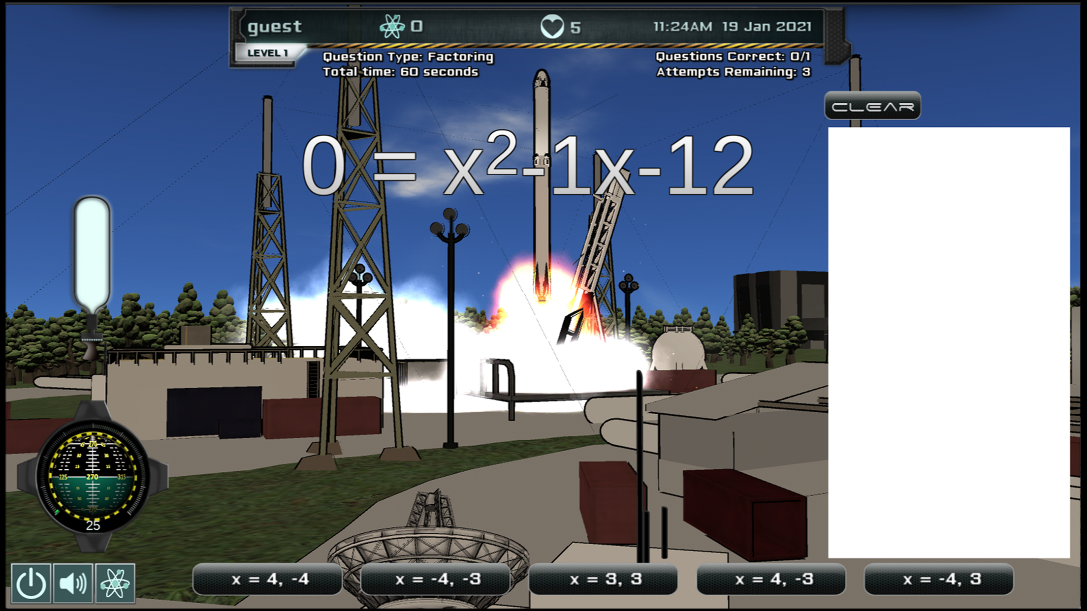 Intergalactic Education e learning STEM screenshot gameplay aligns with Common Core standards