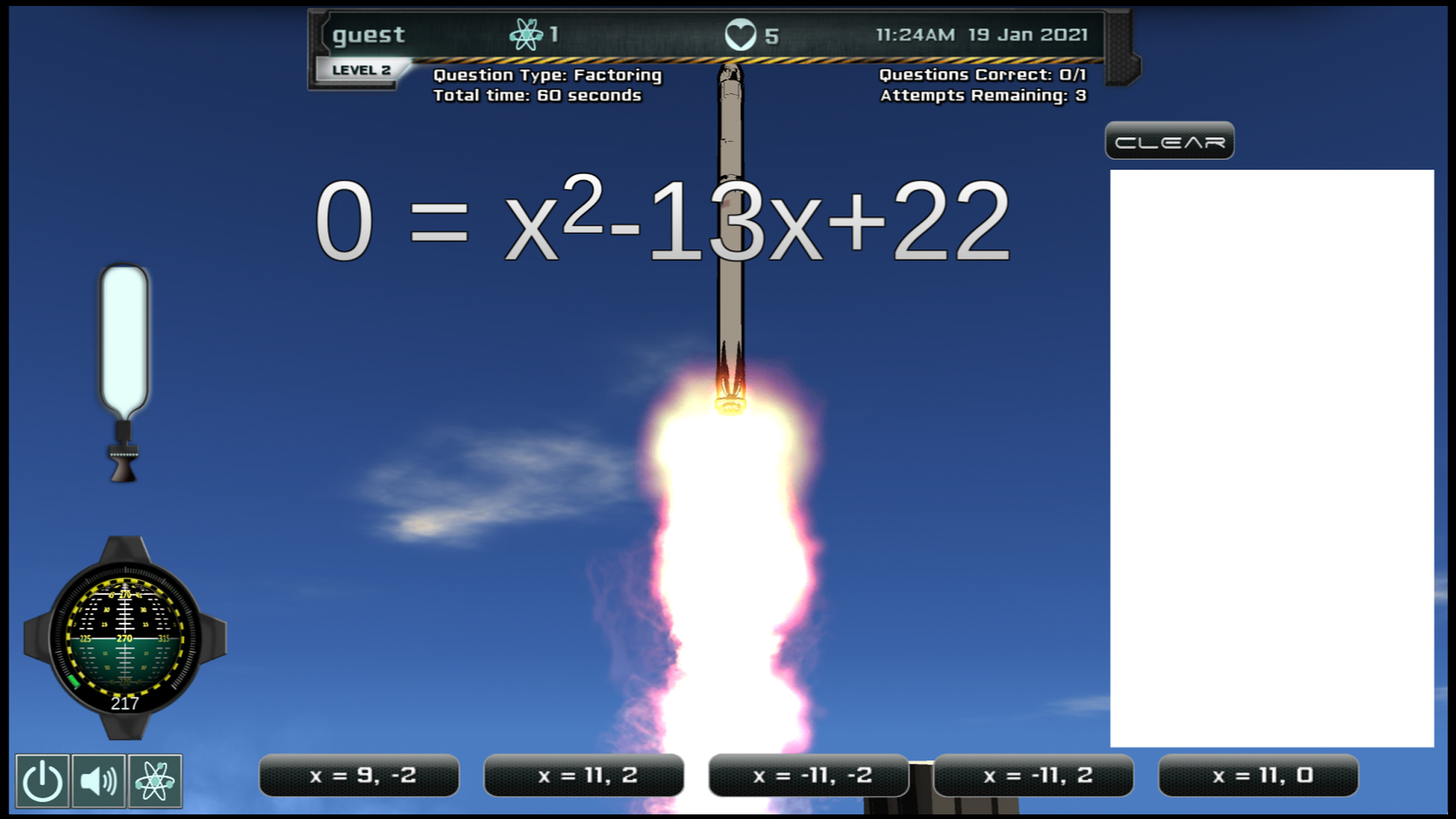 Intergalactic Education e learning STEM screenshot gameplay aligns with Common Core standards