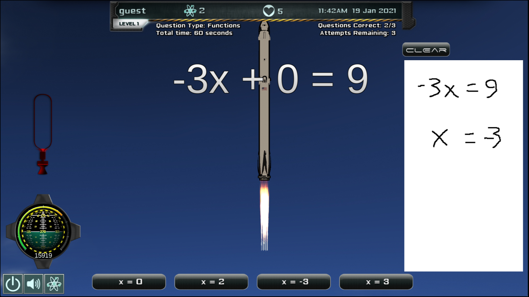 Intergalactic Education e learning STEM screenshot gameplay aligns with Common Core standards