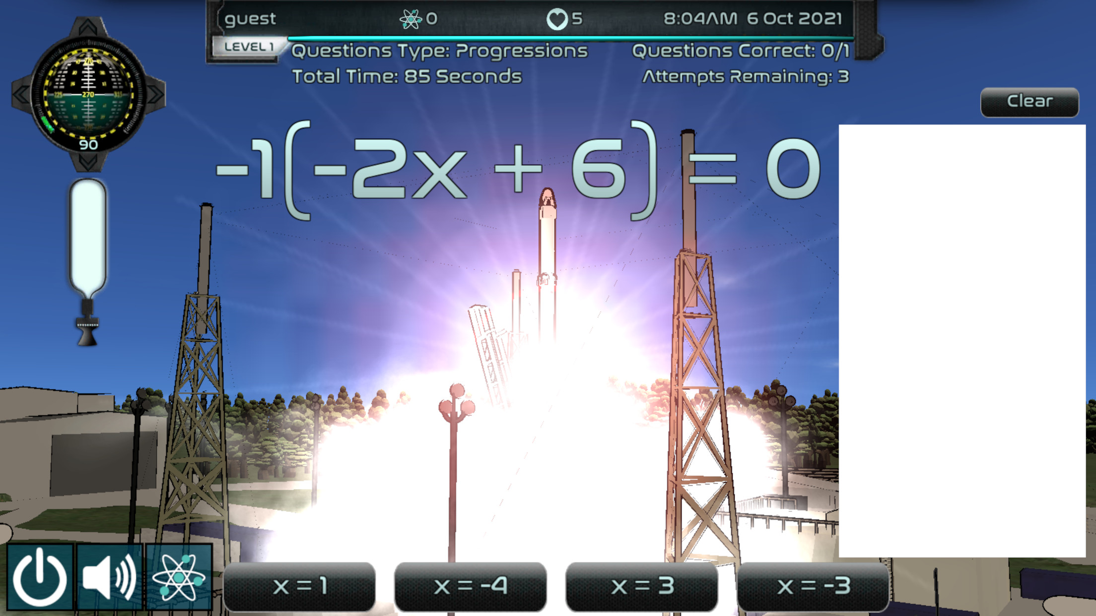 Intergalactic Education e learning STEM screenshot gameplay aligns with Common Core standards