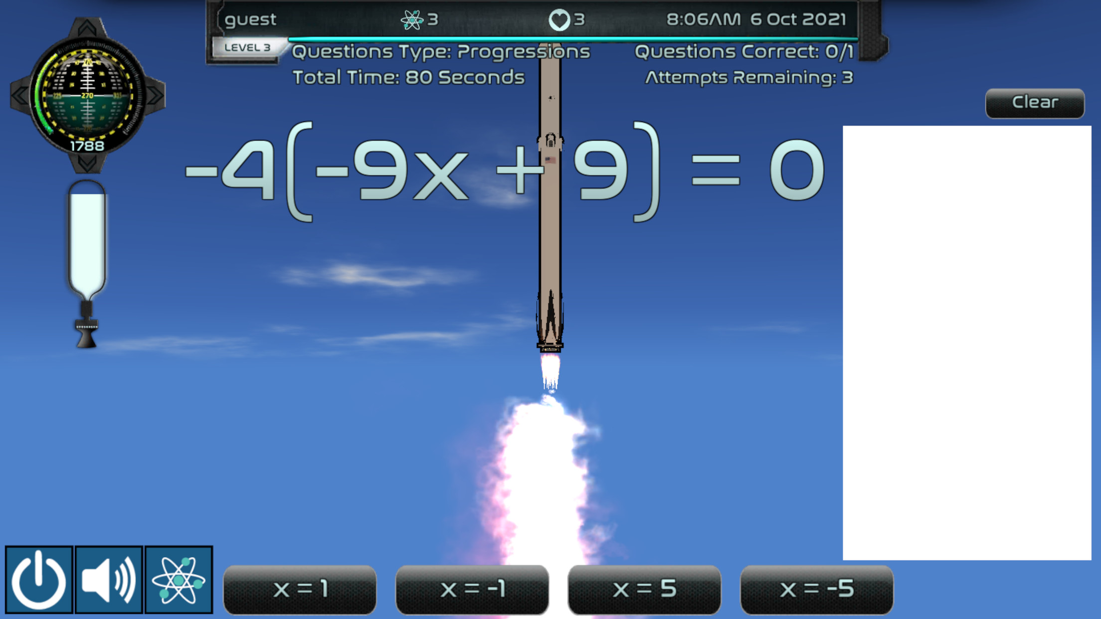 Intergalactic Education e learning STEM screenshot gameplay aligns with Common Core standards