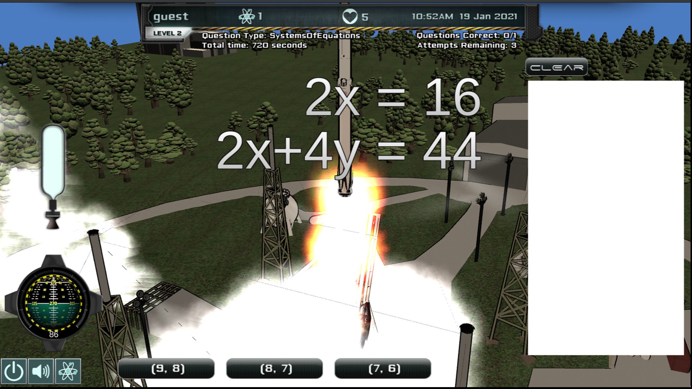 Intergalactic Education e learning STEM screenshot gameplay aligns with Common Core standards