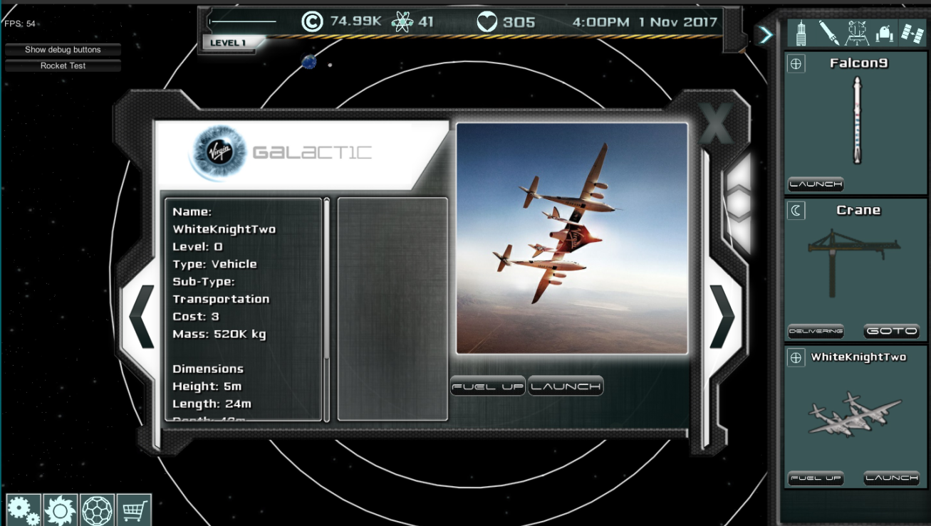 Intergalactic Education Virgin Galactic WhiteKnightTwo e learning gameplay aligned to Common Core standards